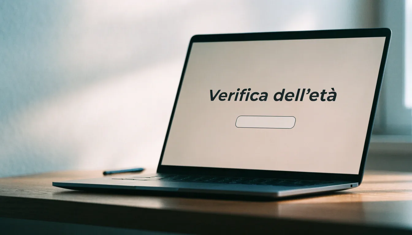 Un foglio di concessione in carta con un timbro rosso, appoggiato su una scrivania di legno accanto a una penna