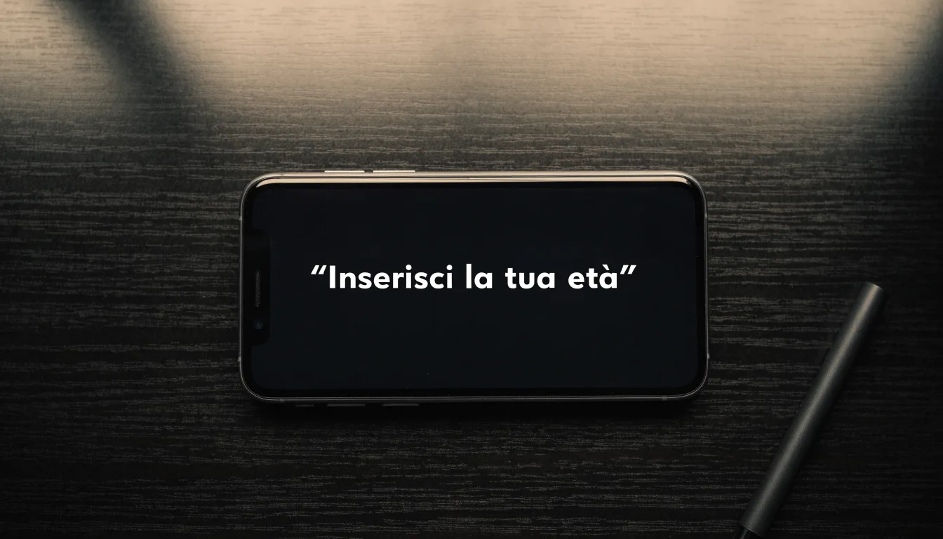 Un foglio di concessione in carta con un timbro rosso, appoggiato su una scrivania di legno accanto a una penna