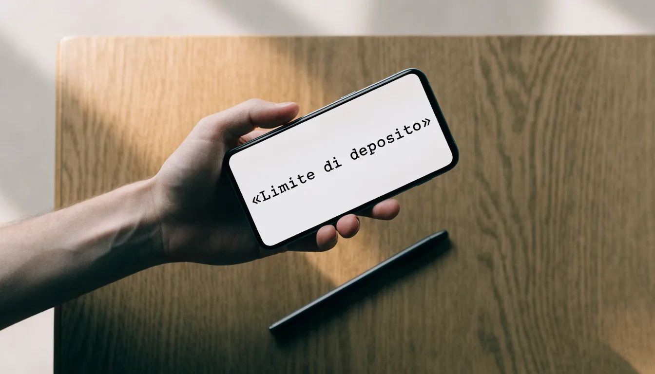 Un foglio di concessione in carta con un timbro rosso, appoggiato su una scrivania di legno accanto a una penna