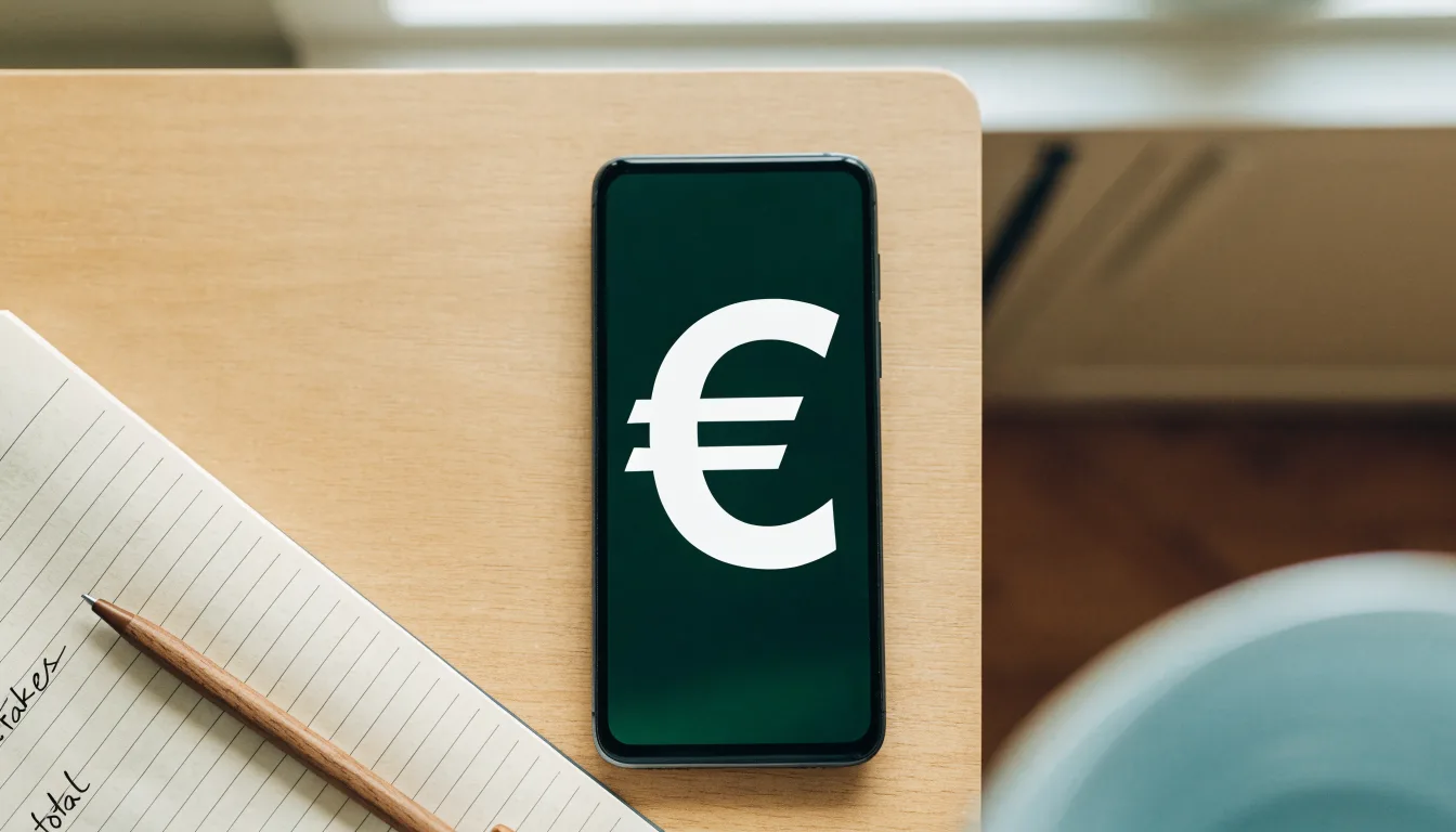 Un documento di identità appoggiato accanto a uno smartphone con un timer sullo schermo, su un tavolo da cucina